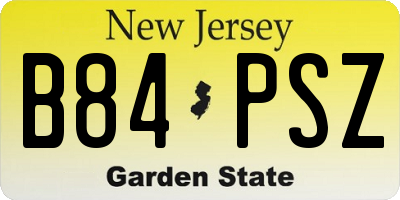 NJ license plate B84PSZ
