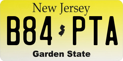 NJ license plate B84PTA