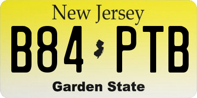 NJ license plate B84PTB