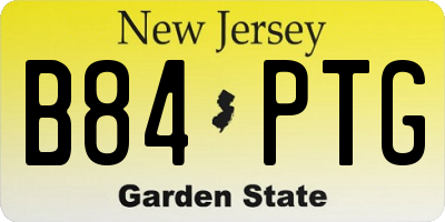 NJ license plate B84PTG