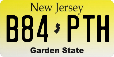 NJ license plate B84PTH