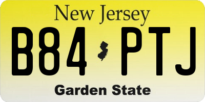 NJ license plate B84PTJ