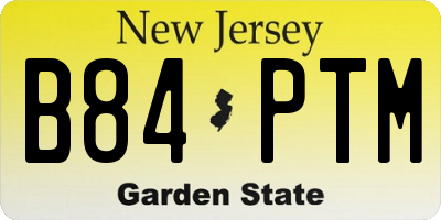 NJ license plate B84PTM