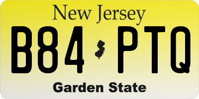 NJ license plate B84PTQ