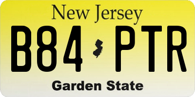 NJ license plate B84PTR