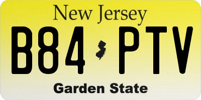 NJ license plate B84PTV