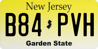 NJ license plate B84PVH