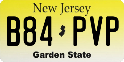 NJ license plate B84PVP