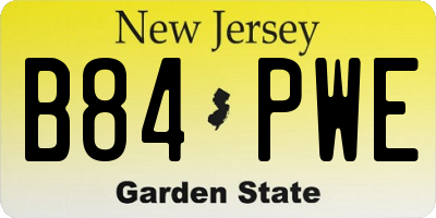 NJ license plate B84PWE
