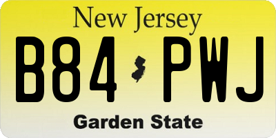 NJ license plate B84PWJ