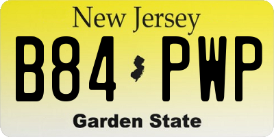 NJ license plate B84PWP