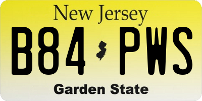 NJ license plate B84PWS
