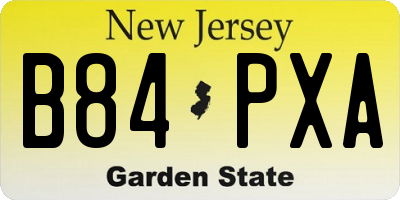 NJ license plate B84PXA