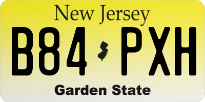 NJ license plate B84PXH
