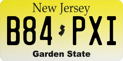 NJ license plate B84PXI