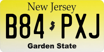 NJ license plate B84PXJ