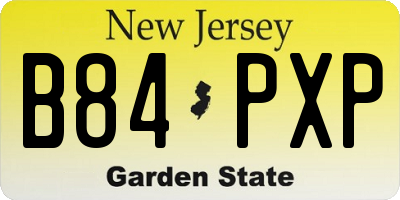NJ license plate B84PXP