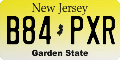 NJ license plate B84PXR