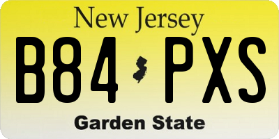 NJ license plate B84PXS