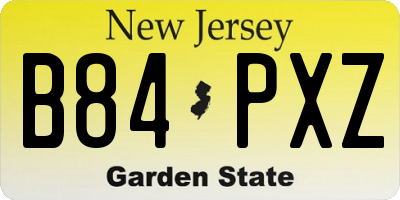NJ license plate B84PXZ