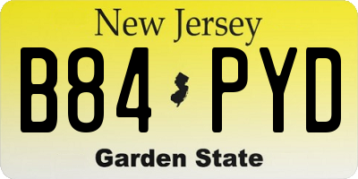 NJ license plate B84PYD