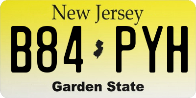 NJ license plate B84PYH