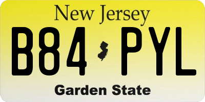 NJ license plate B84PYL