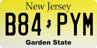 NJ license plate B84PYM