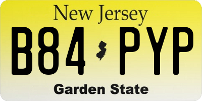 NJ license plate B84PYP