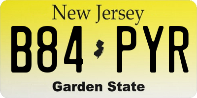 NJ license plate B84PYR