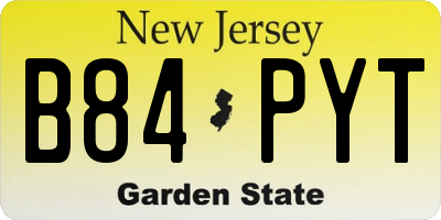 NJ license plate B84PYT