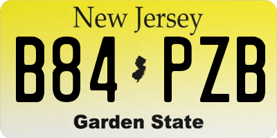 NJ license plate B84PZB