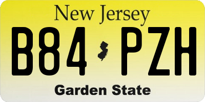 NJ license plate B84PZH
