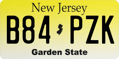 NJ license plate B84PZK