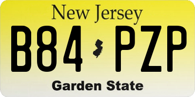 NJ license plate B84PZP