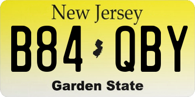 NJ license plate B84QBY