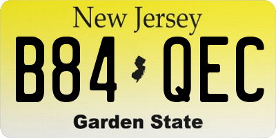 NJ license plate B84QEC