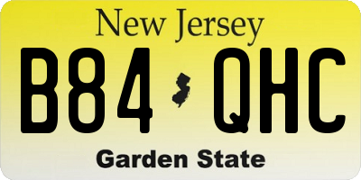 NJ license plate B84QHC