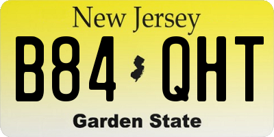 NJ license plate B84QHT