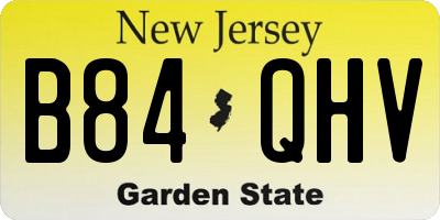 NJ license plate B84QHV