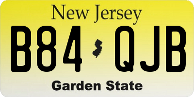 NJ license plate B84QJB