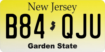 NJ license plate B84QJU