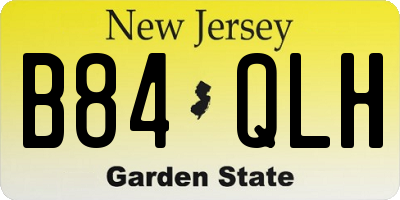 NJ license plate B84QLH