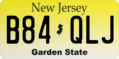 NJ license plate B84QLJ