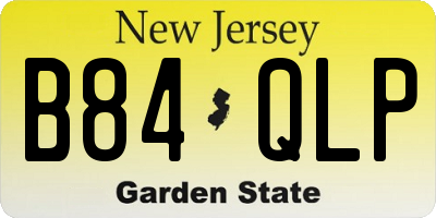 NJ license plate B84QLP