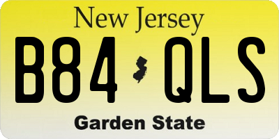 NJ license plate B84QLS