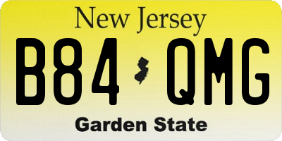 NJ license plate B84QMG