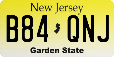 NJ license plate B84QNJ
