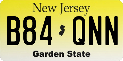 NJ license plate B84QNN