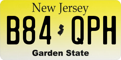 NJ license plate B84QPH